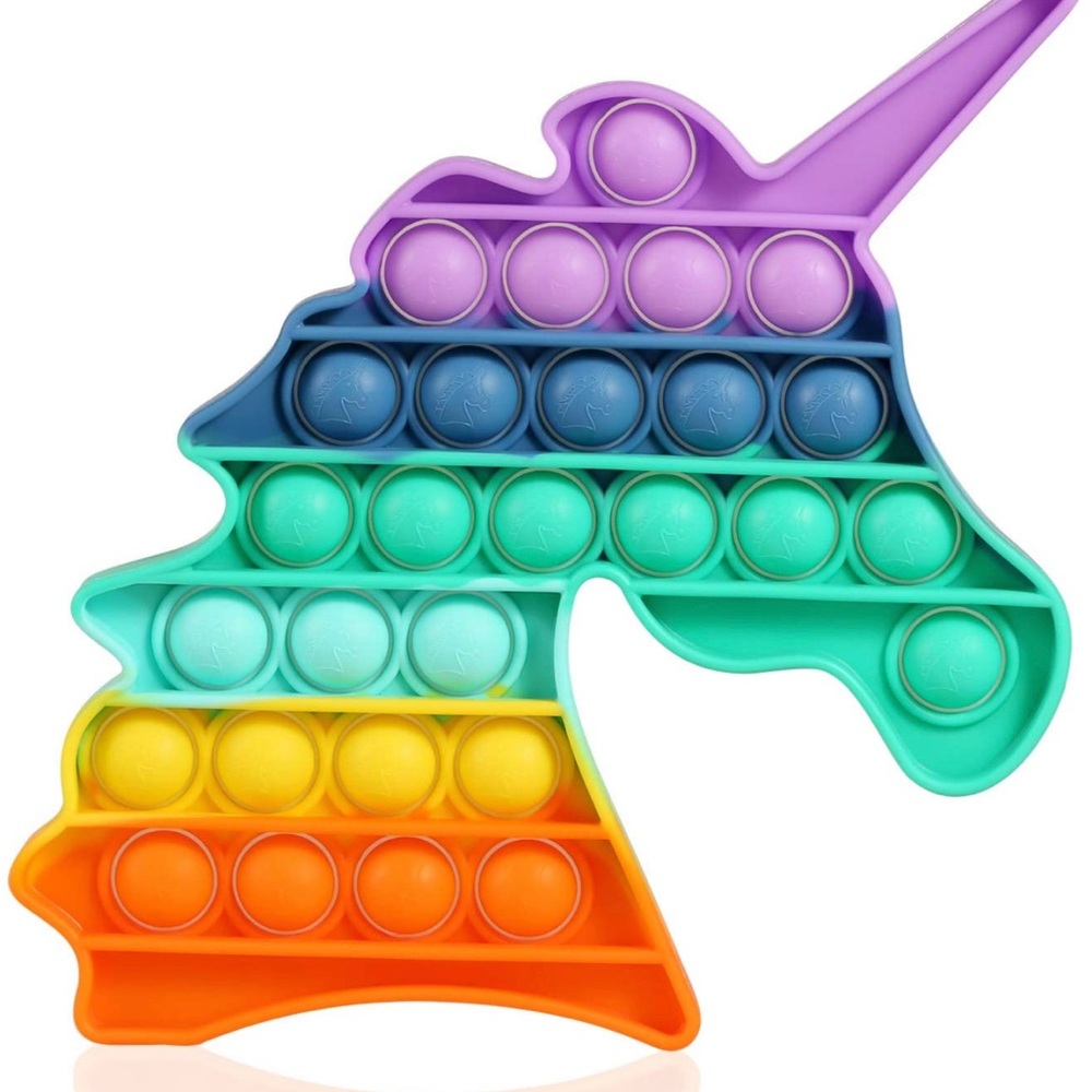 Rainbow Unicorn Fidget Toy with Pop Sound, Stress Relief for kids and adults!